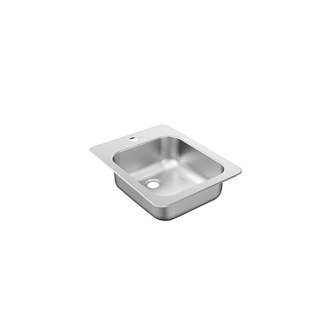 Moen 22-5/16" X 17-5/16" Stainless Steel 20 Gauge Single Bowl Drop In Sink G204571BQ